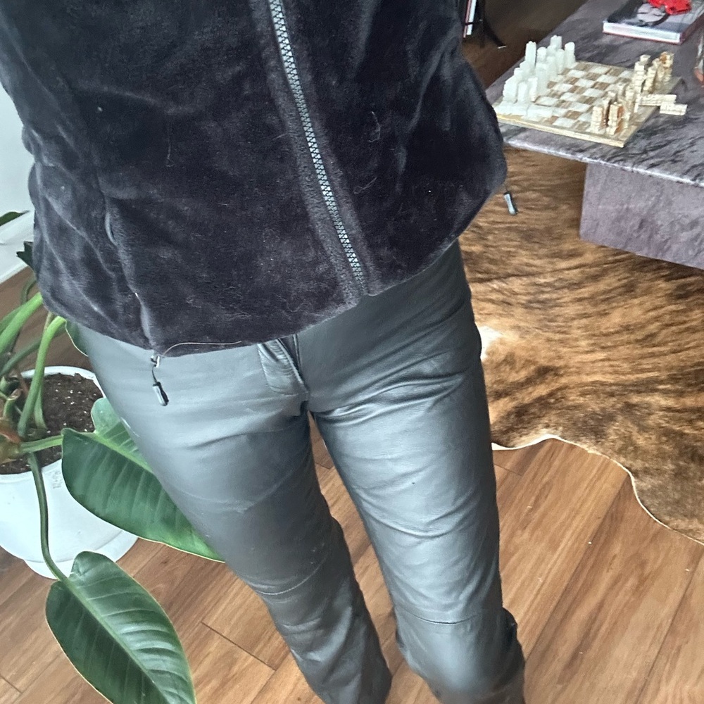 Women’s Black Leather Pants